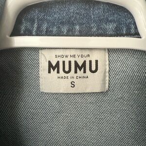 Show Me Your MuMu Blue Denim Jacket